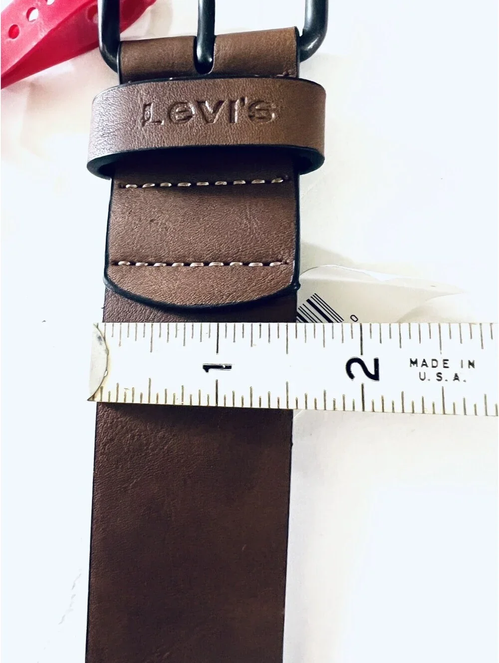 Levi’s Men’s Cognac Brown Belt XL 42-44 Matte Black Buckle New With Tags